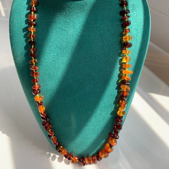 Vintage Baltic Amber Graduated Bead Necklace – 22” - Picture 1 of 5